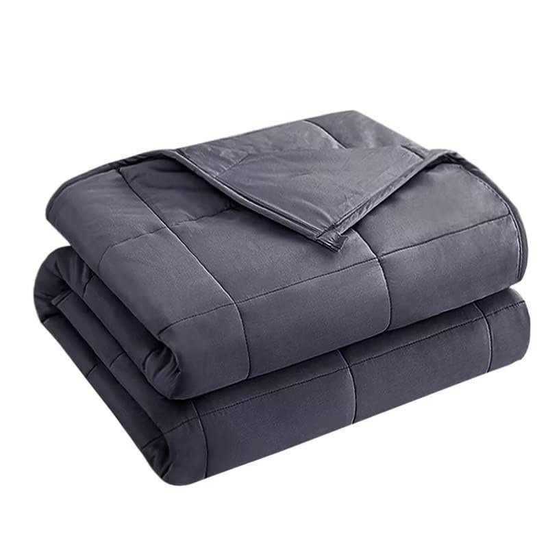 Jeté matelassé Luxury, L 48 po x L 72 po, Gris, 15 lb