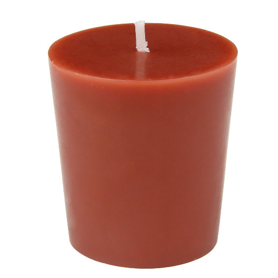 Unscented Votive Candle, Brown, Set of 96