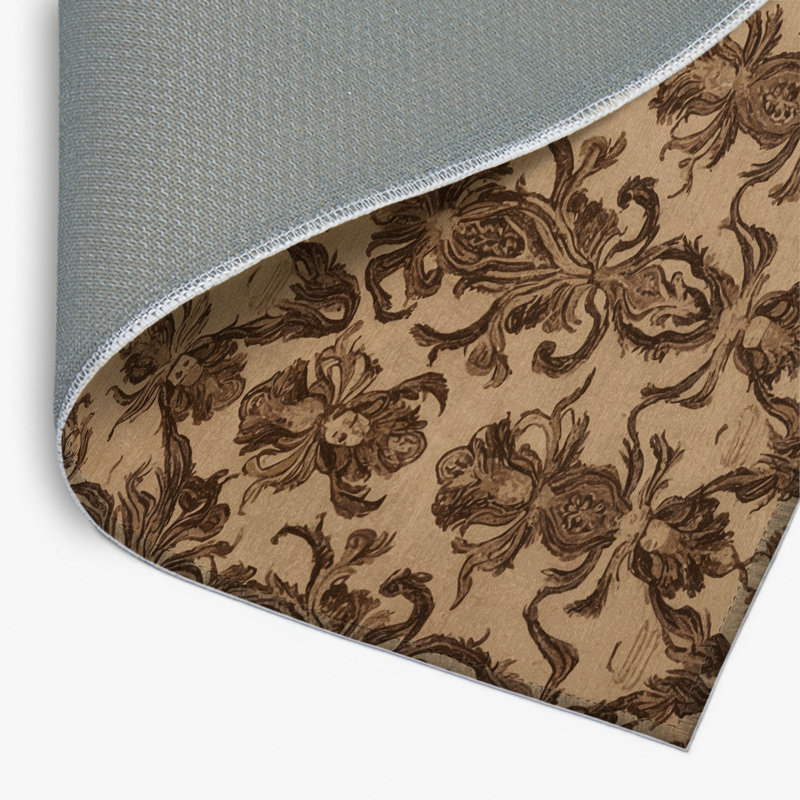 Tapis d'intérieur et d'extérieur brun français, Rectangulaire 2 pi x 3 pi