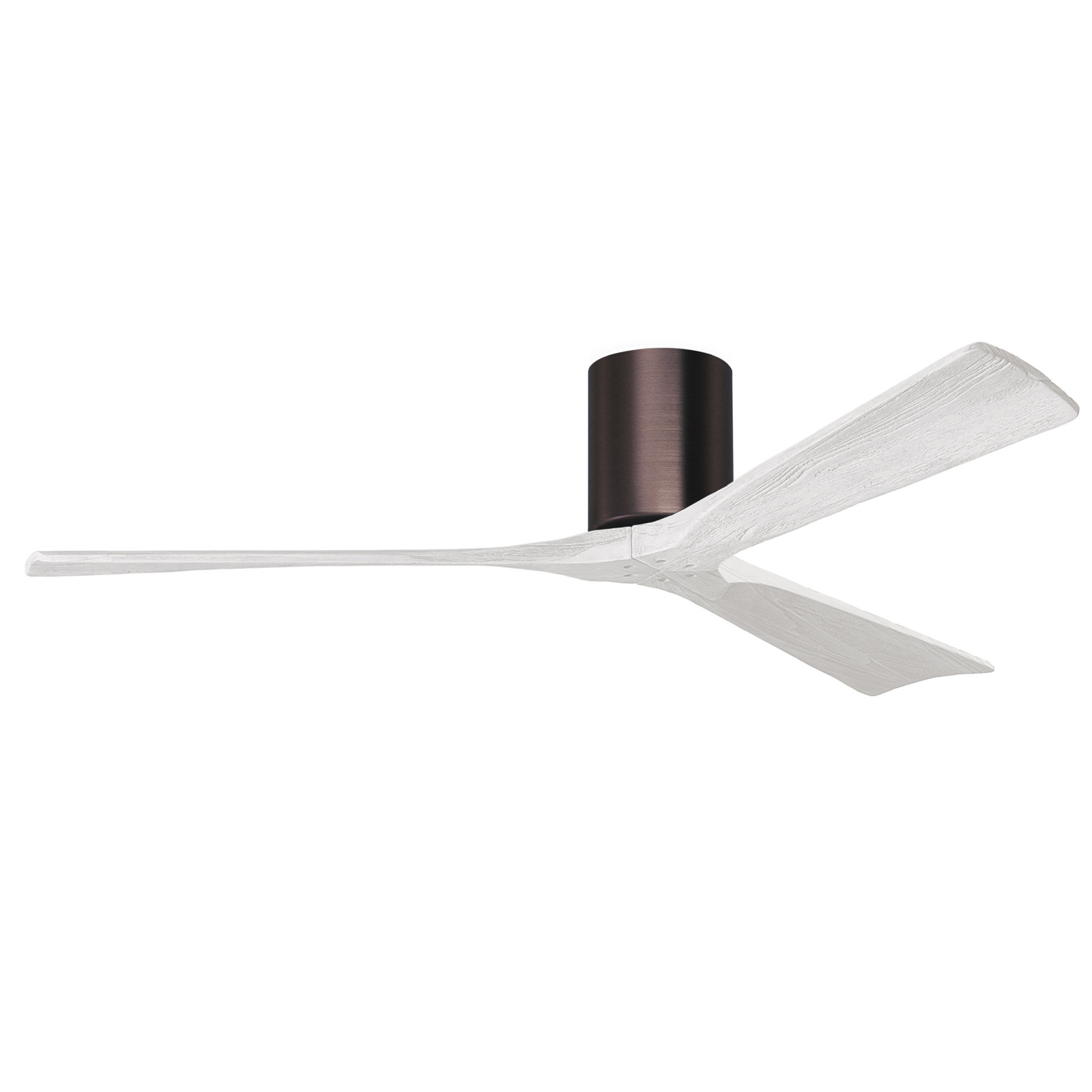 Olivier 3 Blade Ceiling Fan, Brushed Bronze, Matte White, 60"