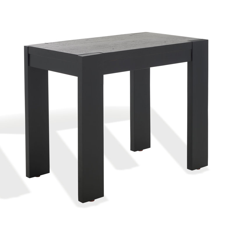 Nikole Rectangle Wood Accent Table, Black