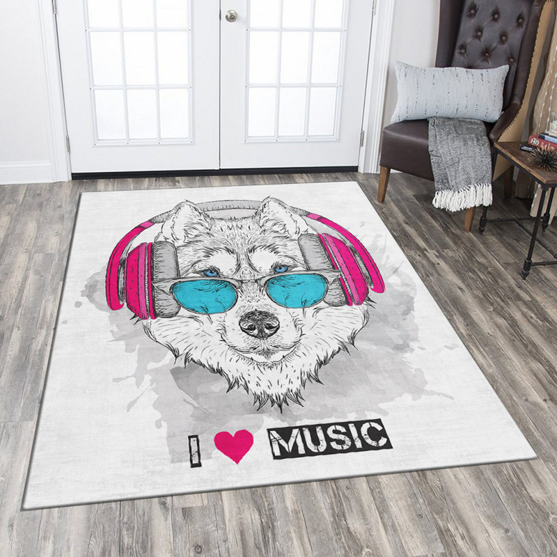 Tapis antidérapant 100% polyester, 47,2 po x 70,9 po | Tricot raschel, hauteur des poils: 0,4 po | Tapis tissé avec dessous en feutre, lavable à la machine | Impression numérique élégante pour la décoration intérieure