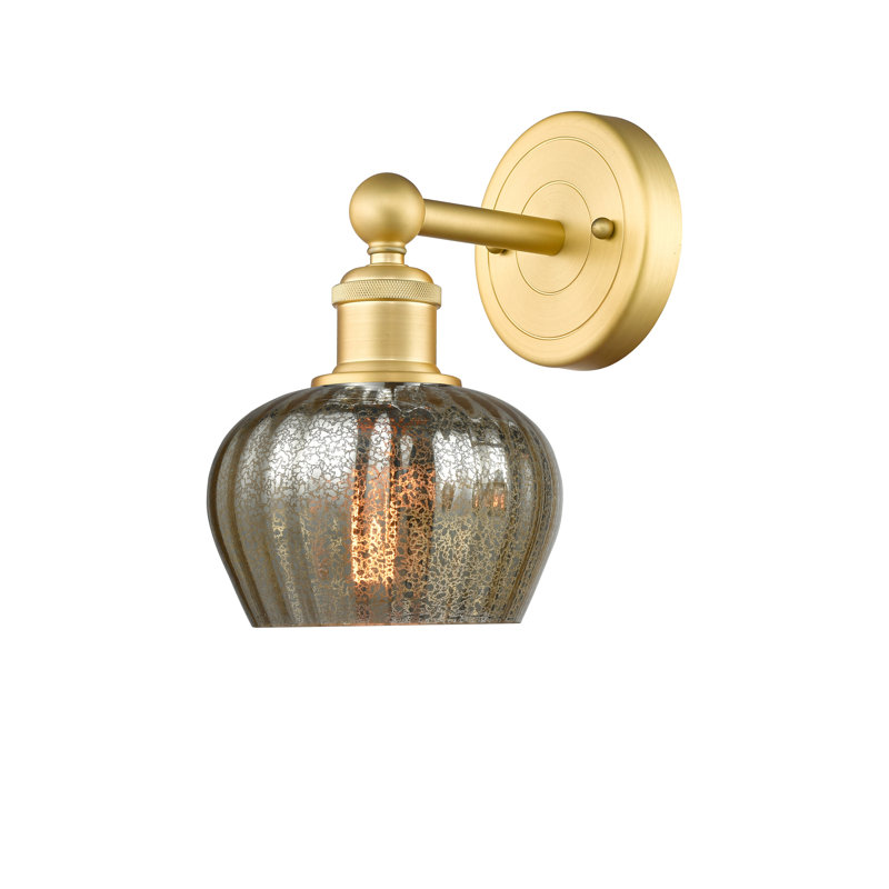 Canute Armed Sconce, Mercury, Satin Gold