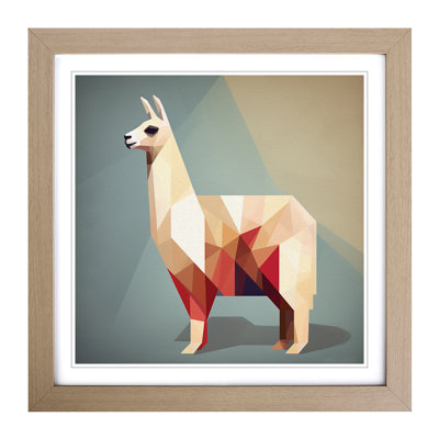 Llama Suprematism No.7 - Framed Print