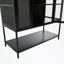 Armoire en acier avec porte en verre et lumières DEL
