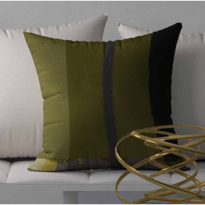 Abstract Throw Pillow, 18" H x 18" W
