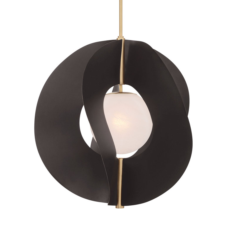 1 LIGHT PENDANT, Legacy Brass/Dark Bronze