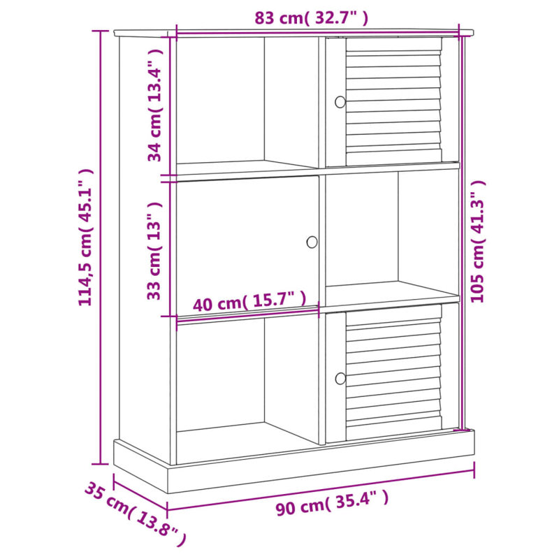 Haybridge 114.5cm H x 90cm W Cube Bookcase, White
