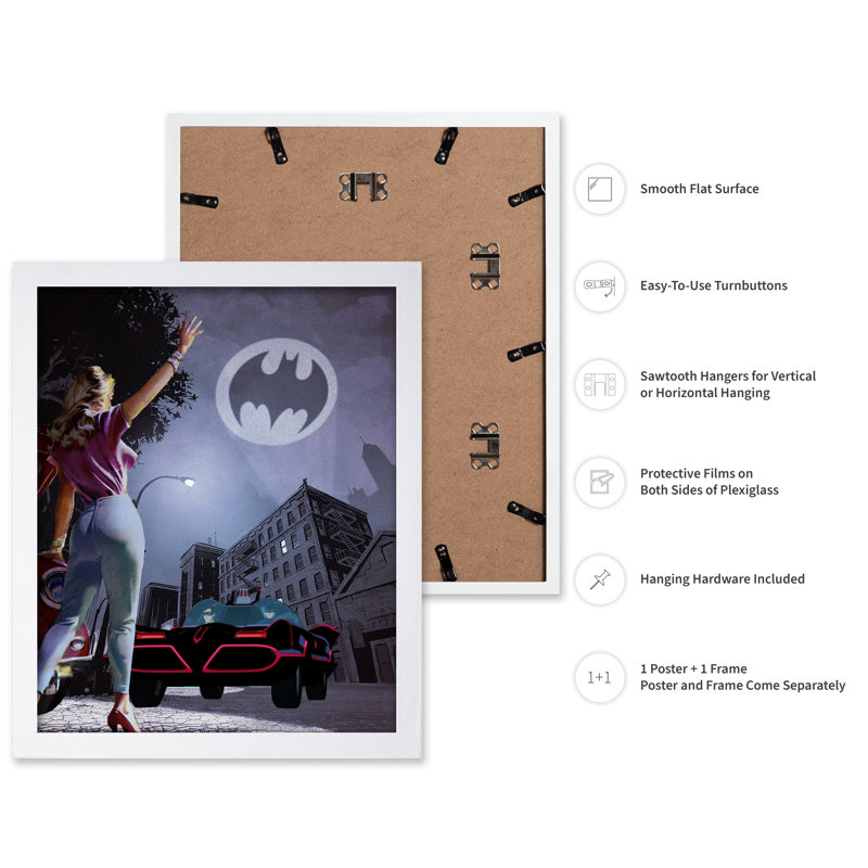 Hitchhiking Superhero, Poster, White Framed, 11"H x 14"W