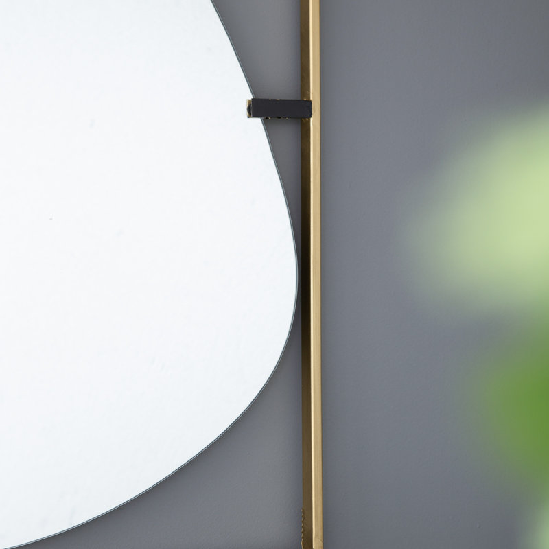 Iron Frame Vertical Oval Mirror