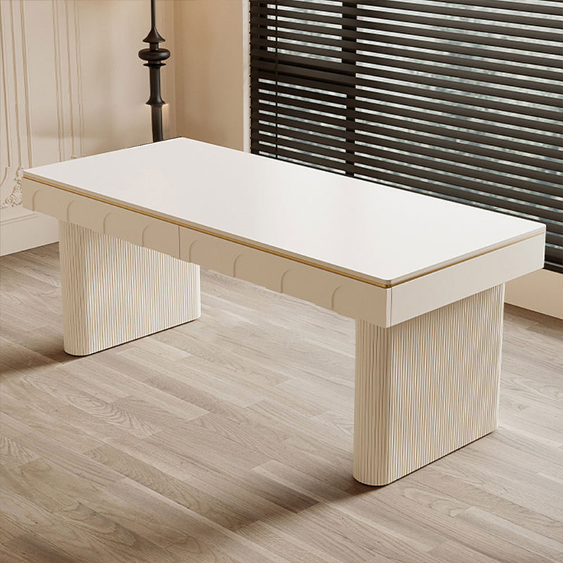 Bureau d'écriture avec tiroirs blanc