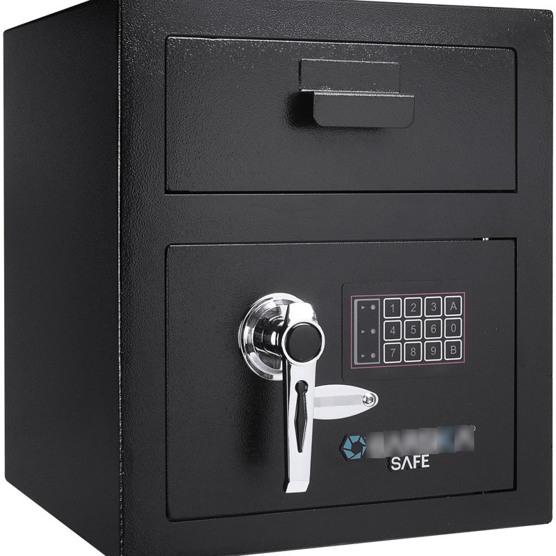 Coffre-fort à clavier de 72 pi³, deux codes PIN, cloisons anti-pêche, robuste, noir, 35,7 cm (P) x 41,8 cm (L) x 41,9 cm (H), 19 kg avec protection, acier, profondeur, largeur, hauteur.