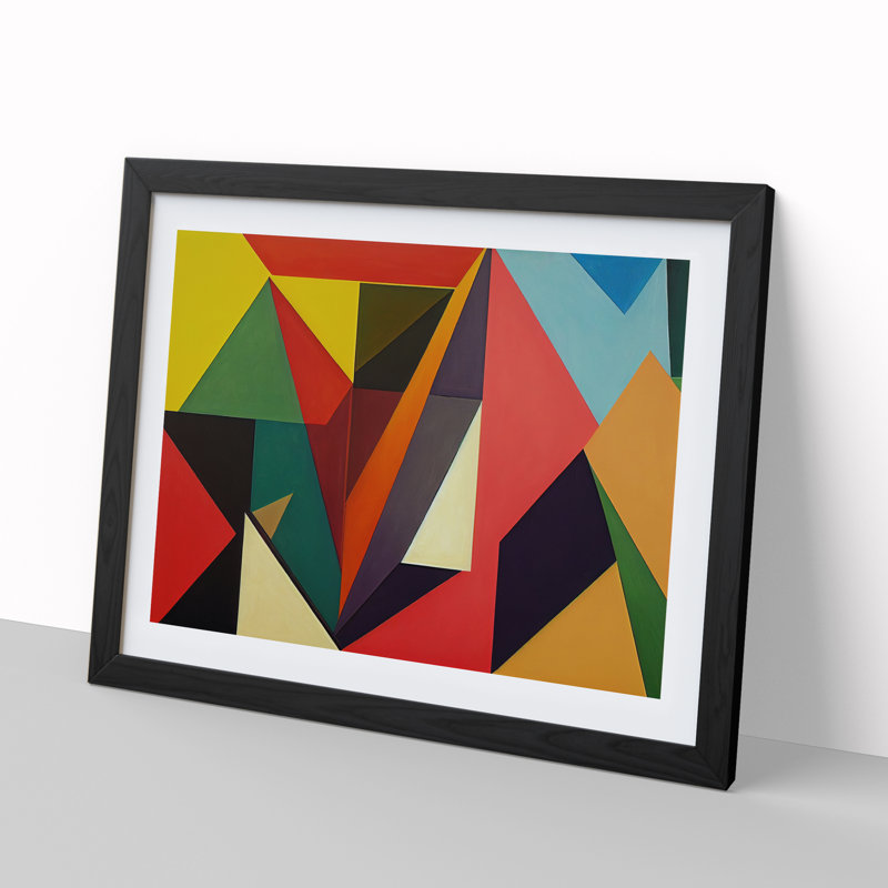 Shapes - Single Picture Frame Print, Black Framed, 46cm H x 64cm W