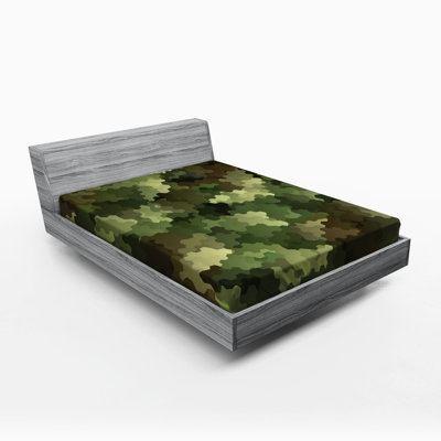 Microfiber Camouflage Fitted Sheet
