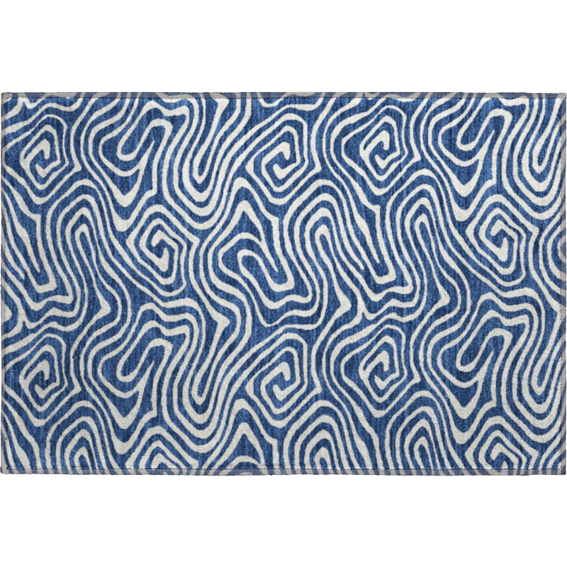 Premium Machine Washable Colmenero AMF1020 Swirls Rug, Rectangle 1'8" x 2'6"