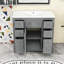 Meuble-lavabo élégant avec lavabo en céramique et rangement spacieux-56550057