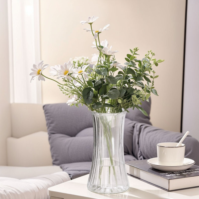Single Flower Vase Clear Small Glass Vases For Flowers Centerpieces
