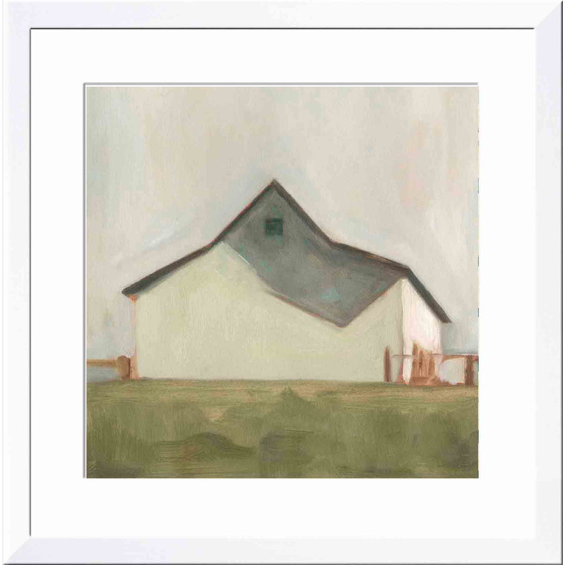 Serene Barn V by Emma Scarvey, White, 40.09" H x 40.09" W x 1.1" D