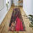 Chic Non-Woven Thin Printed Rug Featuring a Geometric Tribal Design Ideal for Adding a Touch of Sophistication and Warmth to Your Living Room or Bedroom-444618622