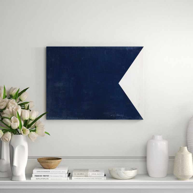 Nautical Flag VI Print by Barclay Butera, 24" H x 32" W x 1.5" D, Glass Coat