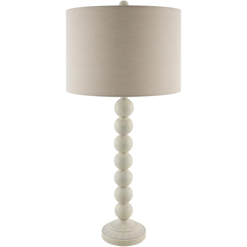 Lampe de table Elaine, Crème, Crème, H 32 po x l 15 po x P 20 po