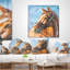Cheval brun avec bride - coussin imprimé animal-29516784-29516788