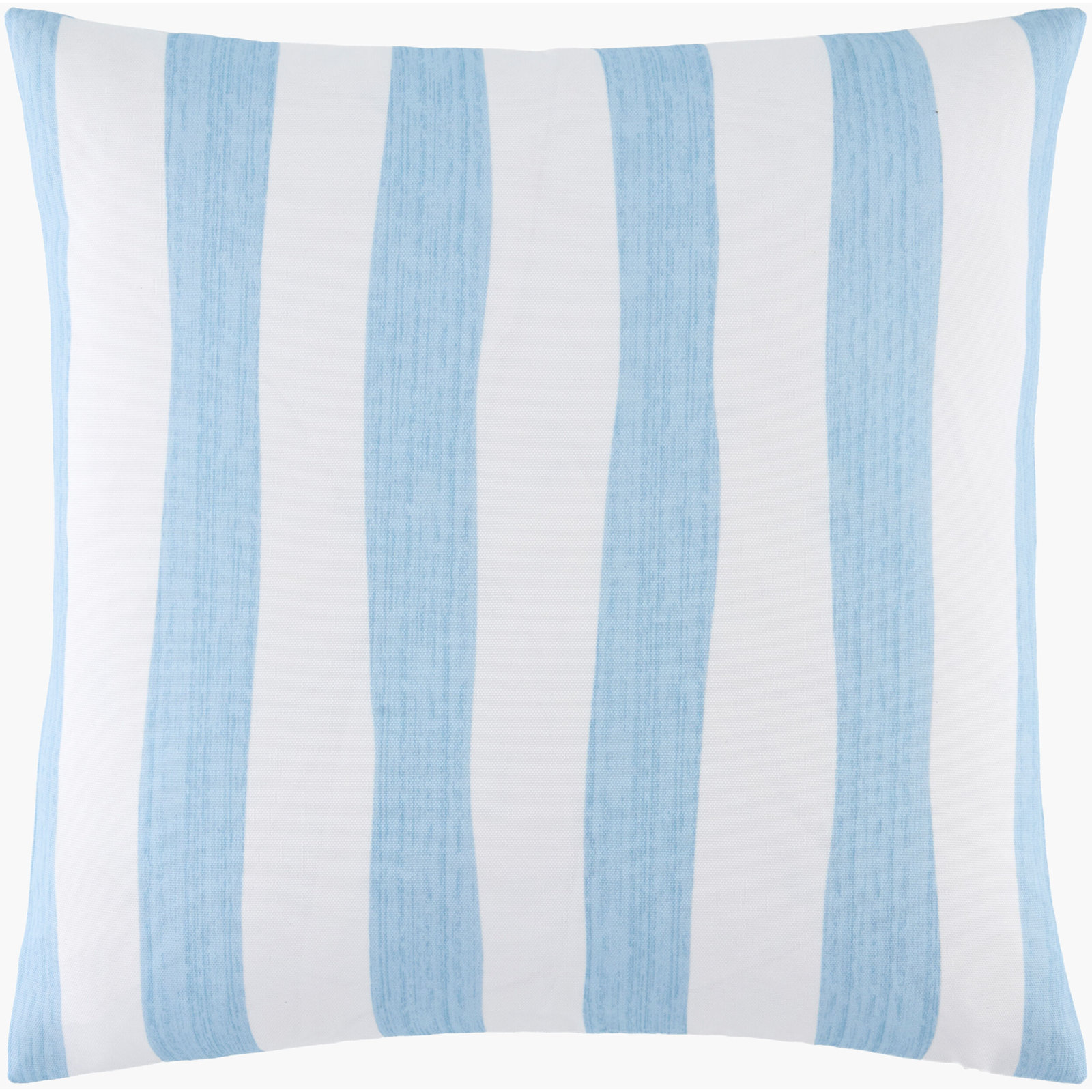 Laguna Striped Indoor/Outdoor Throw Pillow, Light Blue Striped, Square 20", Down
