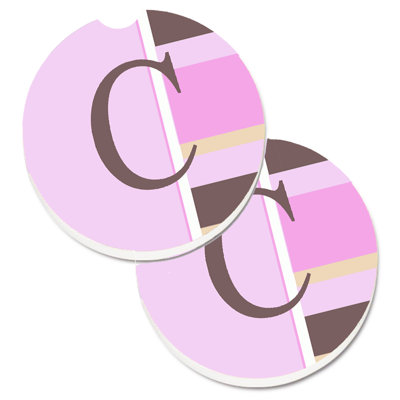 Ceramic Round 2 Piece Car Coaster Set