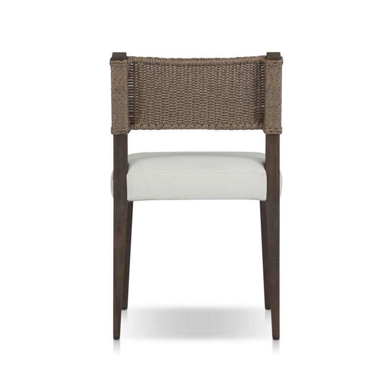 Ferris Outdoor Dining Chair-Arashi Graphite, Arashi Salt, Stained Saddle Brown