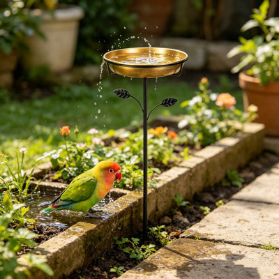 Mangeoire de jardin en métal pour oiseaux