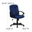 Mid-Back Fabric Executive Swivel Office Chair with Nylon Arms-2086739752