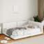 Lit plateforme tapissier grand avec ports USB