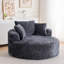 Canapé une place en mousse chenille - 138 x 138 x 84 cm - Mousse et ressorts - 1 pièce - Fauteuil d'appoint - Noir - Canapé une place modulable sans outil-512539107