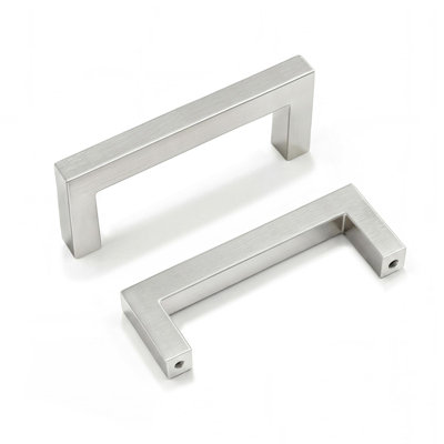 40 Pack 3 Inch Brushed Nickel Cabinet Pulls Square Drawer Handles Silver Kitchen Hardware Cupboard Dresser