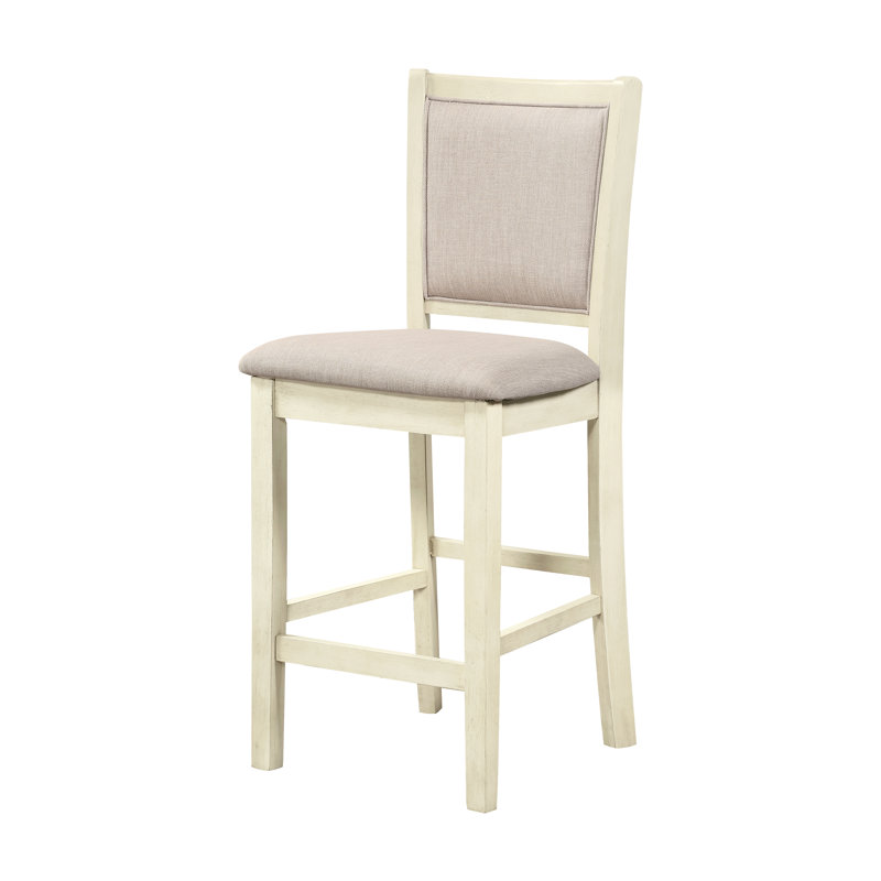 Josiha Wood Counter Chair (Set Of 4), Beige, 4, Beige