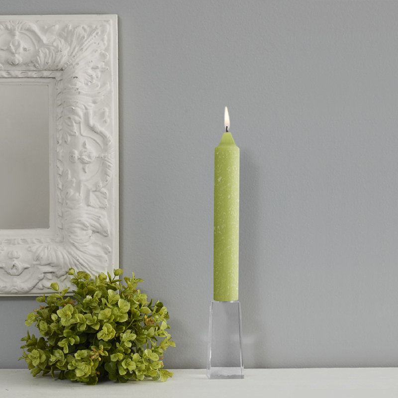 Timberline Collenette Dinner Candle Taper, Willow, 7" H x 1.25" W x 1.25" D