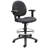Zem Drafting Stool With Adjustable Arms & Chrome Footring, Black Crepe