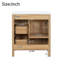 Meuble-lavabo en bois 30 po avec structure en bois massif
