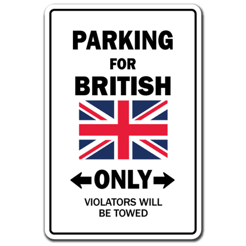 Enseigne de stationnement britannique Aghaboy, H 11 po x l 17 po x P 0,1 po