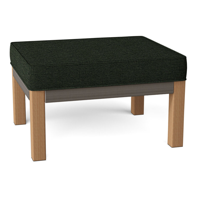 Hudson Outdoor Ottoman, Hudson Charcoal Lace, Millstone