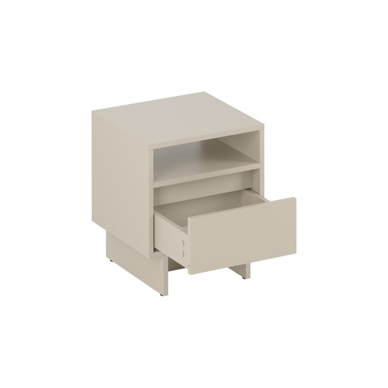 40 cm W Laminate Bedside Table, Cashmere