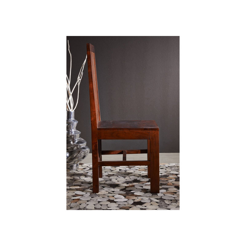Oxford 46cm H Solid Wood Slat Back Side Chair, Nougat