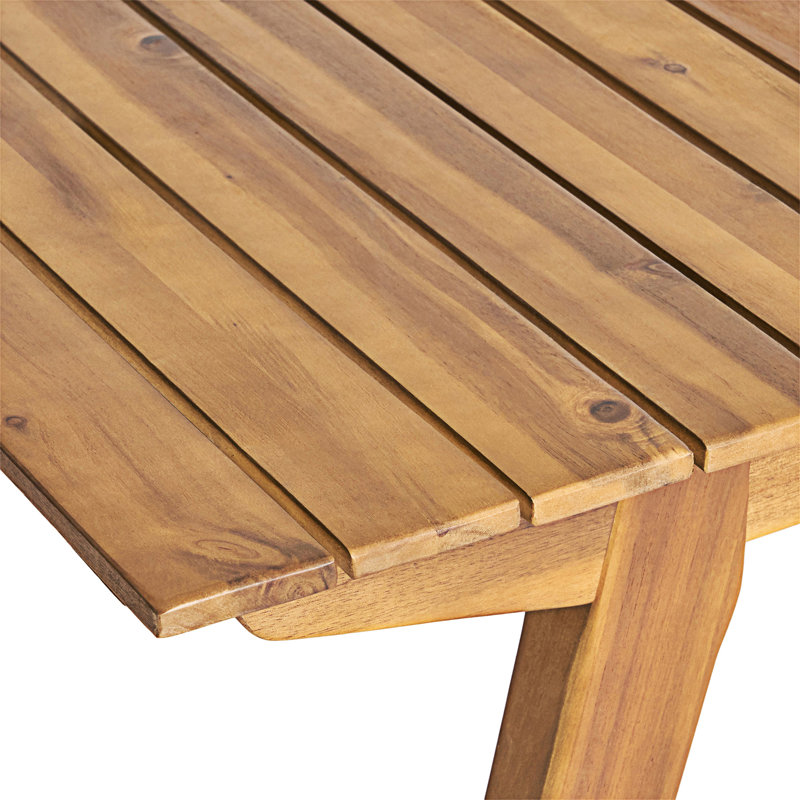 Timor 69" Teak Acacia Wood Outdoor Dining Table