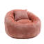 Fauteuil à billes rose de loisirs simple, coussin de haute qualité, tissu indépendant et chenille, mousse à mémoire de forme véritable, sac rond facile à installer sans assemblage
