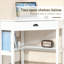 Bureau d'ordinateur de coin de bureau compact avec tiroir & amp; Tablettes de rangement, poste de travail de bureau à domicile pour petits espaces | Blanc | Panneau de fibres à densité moyenne P2
