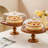 Round Peach Wood Cake Plate