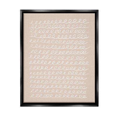 «Modern Modern Beige Squiggle», art mural sur toile flottante par Victoria Borges