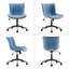 Chaise de bureau pivotante en cuir véritable avec roulettes Brionni-1037692688