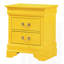 Charmante table de chevet traditionnelle jaune-435257561