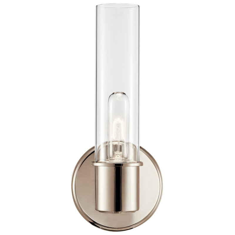 Jaheir Steel Armed Sconce, Polished Nickel